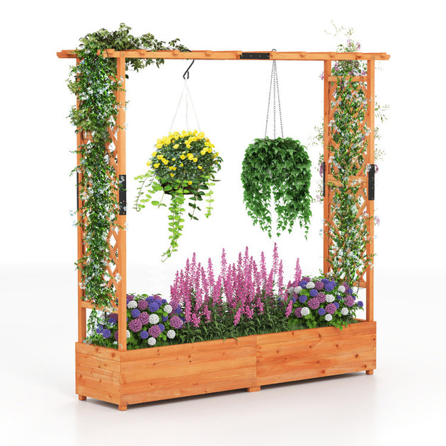 Hivvago Raised Garden Bed Orange 2