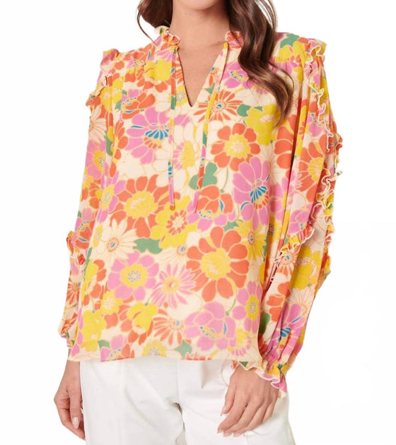 Sugarlips Zippy Ruffle Blouse White Medium 4