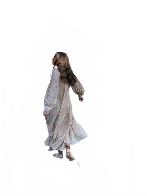 Pearl Daphne Maxikleid Langarm Lila Small 3