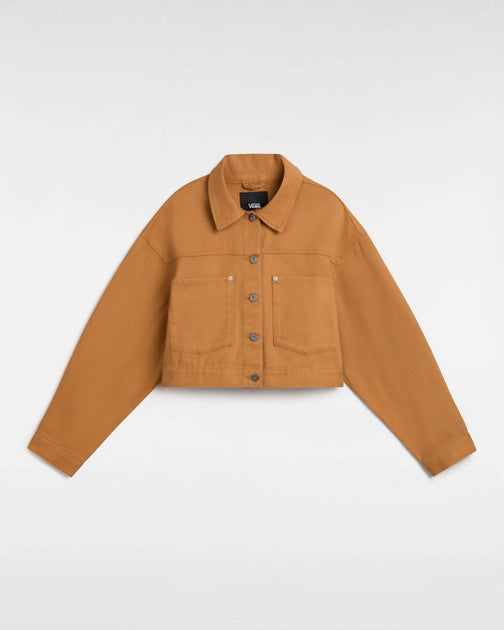 Vans Raynes Crop Trucker Jacket Brown XXL 4