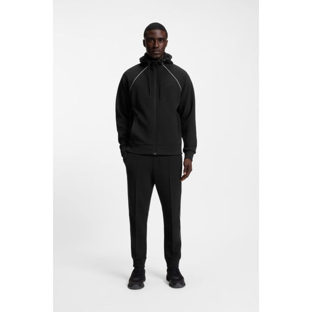Boss Kapuzenpullover mit Reißverschluss und Piping-Details Schwarz XXL 3
