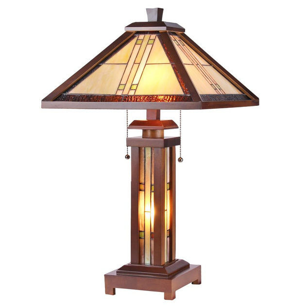ChloeLighting EARLE Tiffany-style Table Lamp Green 2