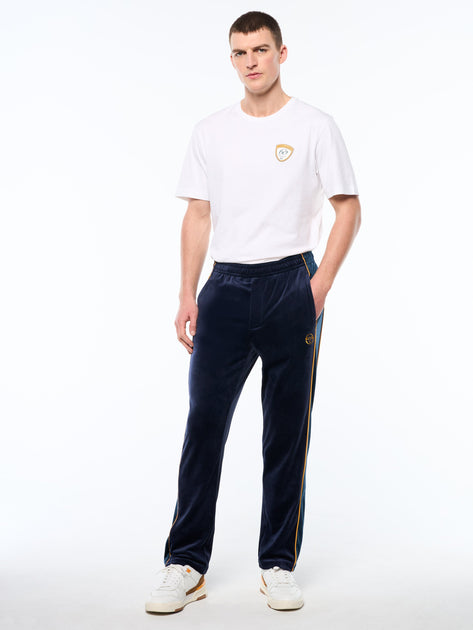 Sergio Tacchini Forato Velour Track Pant Blue XLarge 4