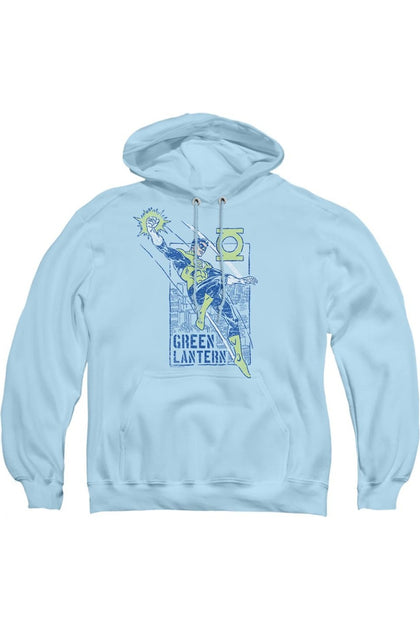 Gildan Green Lantern City Watch Hoodie Blue Large 2