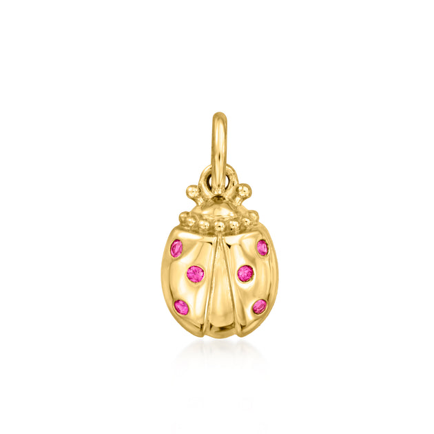 Ross-Simons RS Pure Rubis Charm Coccinelle Rose 2