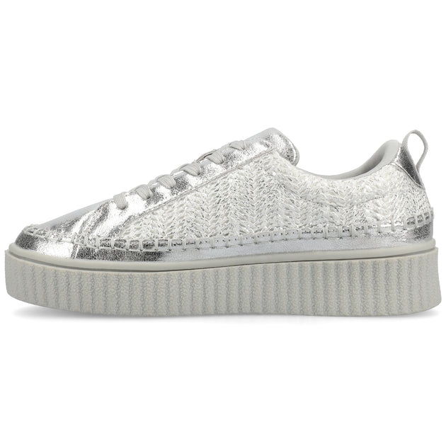 Journee Collection Pazey Platform Sneaker Silver US 11 3