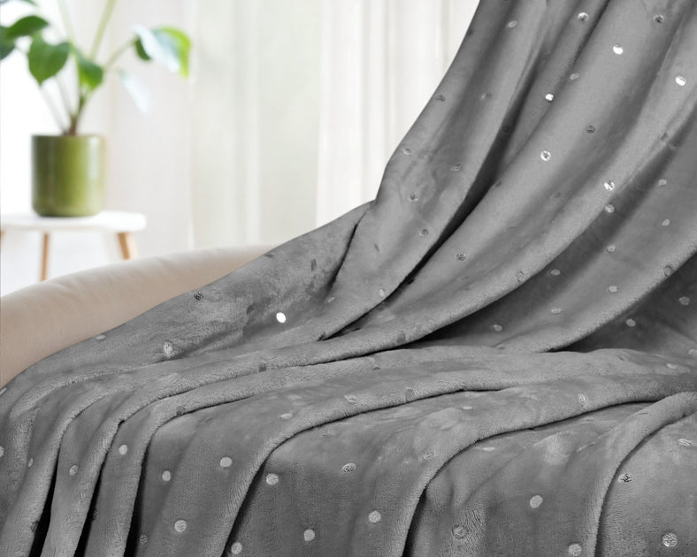 Hivvago Fleece Blanket Gray Queen 4