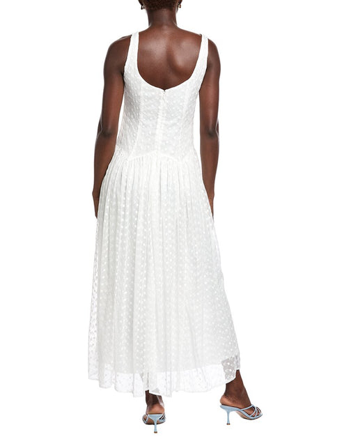 Taylor Solid Midi Dress White US 2 3