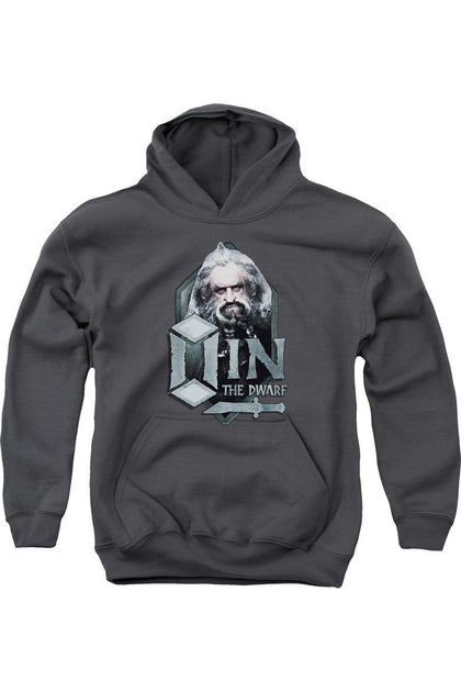 Gildan The Hobbit Oin Youth Hooded Sweatshirt Grey Medium 2