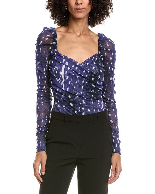 Diane von Furstenberg Ash Bodysuit Blau Small 2