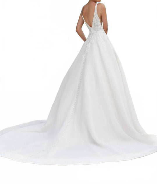 Morilee Sabrina Lined Wedding Gown White US 14 4