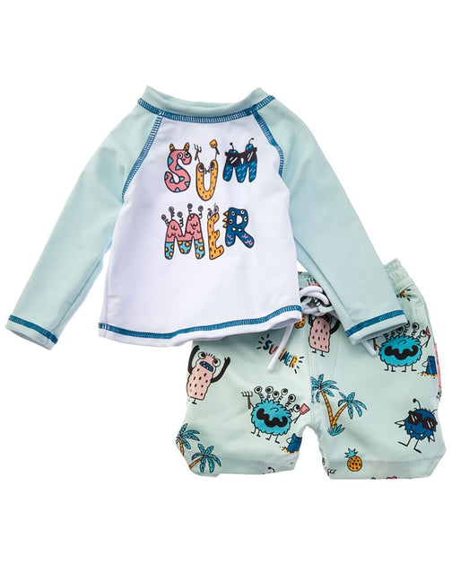 Sovereign Code Rashguard and Swim Trunk Set Green 3-6 Months 2