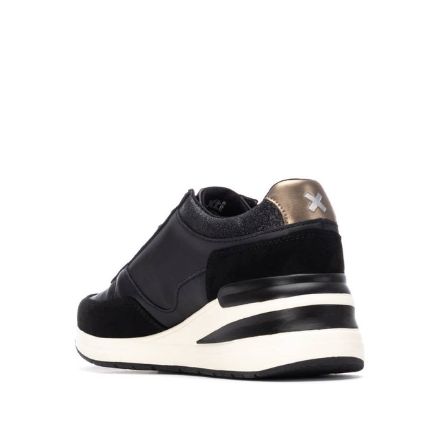 XTI Women's Wedge Sneakers Black US 6 6