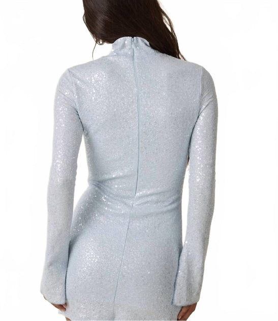 Sky to Moon Sequined Mini Dress Grey Small 3