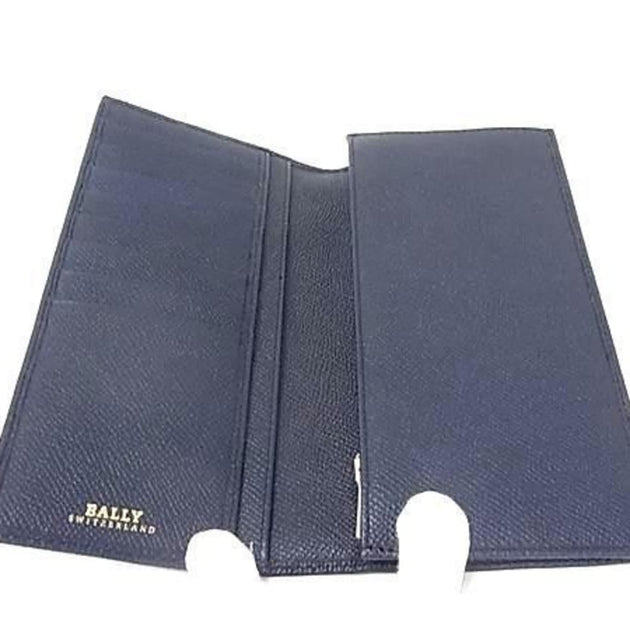 Bally Long Wallet Bi-Fold Leather Black 5