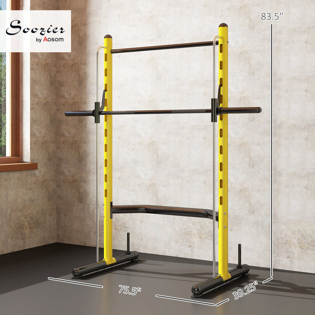Hivvago Squat Rack with Pull Up Bar and Adjustable Bench 6