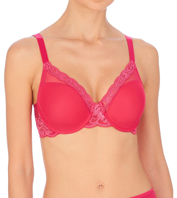 Natori Feathers Contour Underwire Bra Pink 32D 2