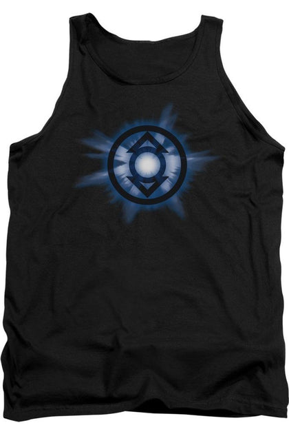 Gildan Green Lantern Indigo Glow Tank Top Black Large 2
