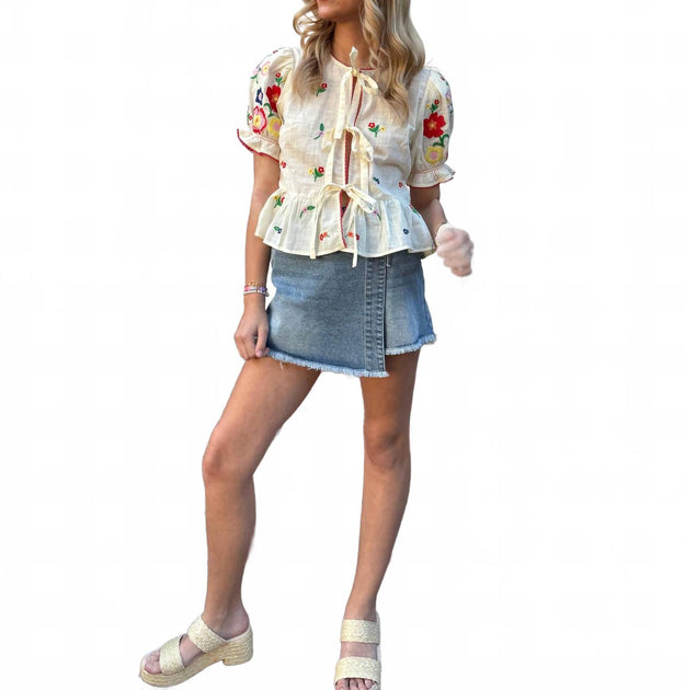 Papermoon Can't Compare Denim Skort 2