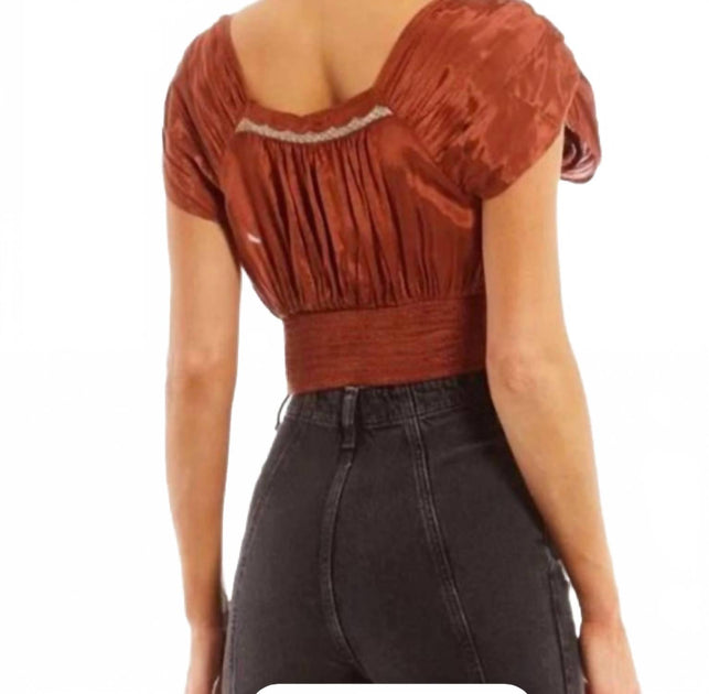 Free People Sahara Crop Top Red Small 3