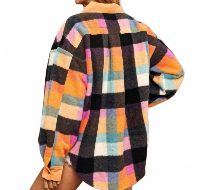 BiBi Vintage Over Orange XLarge Shacket 3