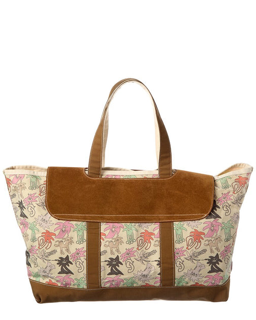 Angels Palmity Canvas Suede Tote Multi Large 3