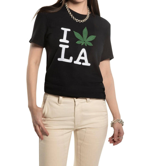 ON THIS DAY La Loves Weed Short Sleeve Sweatshirt Black XLarge 2