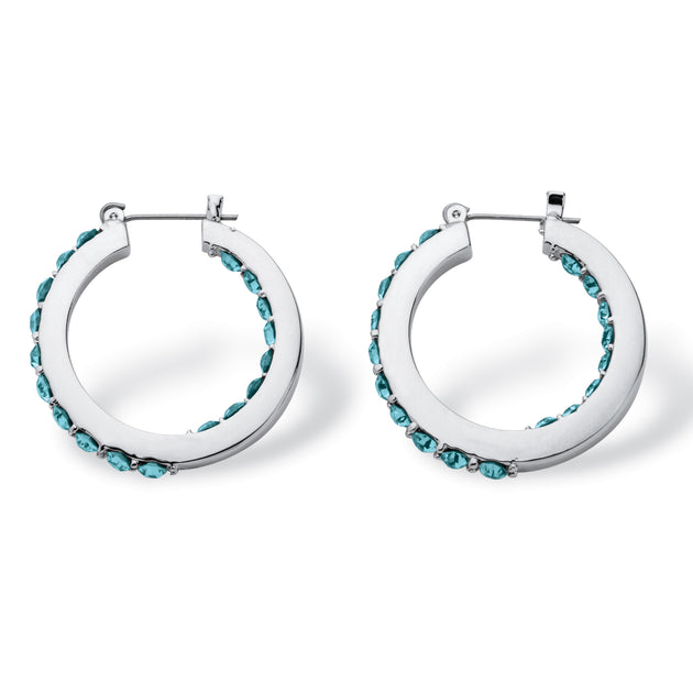Palm Birthstone Inside-Out Hoop Earrings Multi 3