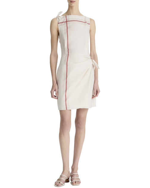  Vince Handkerchief Stripe Wrap Dress Pink US 12 2