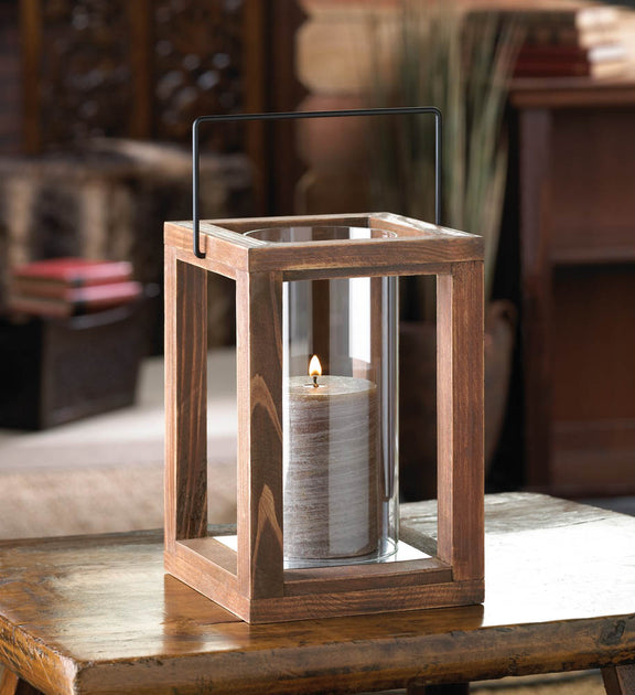 Actifo Candle Lantern Brown 9in 2