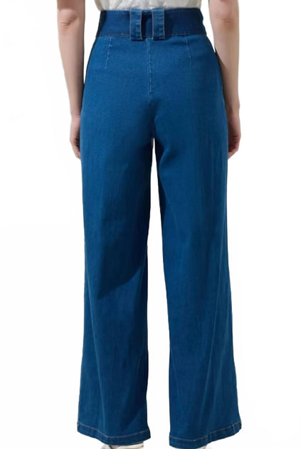 Sugarlips June Wanetta Wide Leg Pants Blue Medium 3