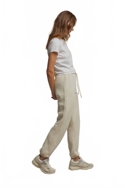 PERFECTWHITETEE Michelle Cotton Fleece Jogger Hafer Large 4