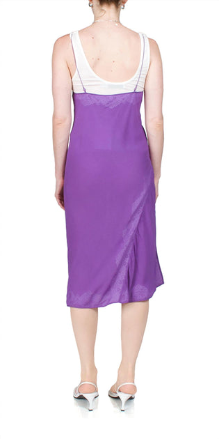 Christopher Esber Encased Lace Cami Tank Kleid Lila US 0 4