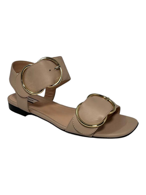 Bally Casila Flat Sandals Beige US 8.5 2