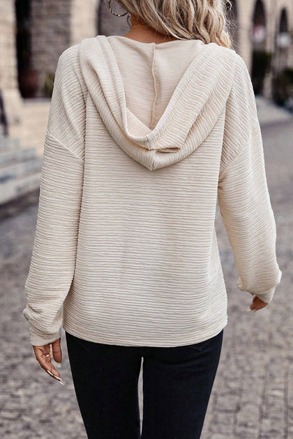 TRUEDAMES Henley Hoodie Apricot XLarge 3