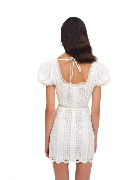 for love and lemons tracy mini dress for Love & Lemons Tracy Mini Dress In White