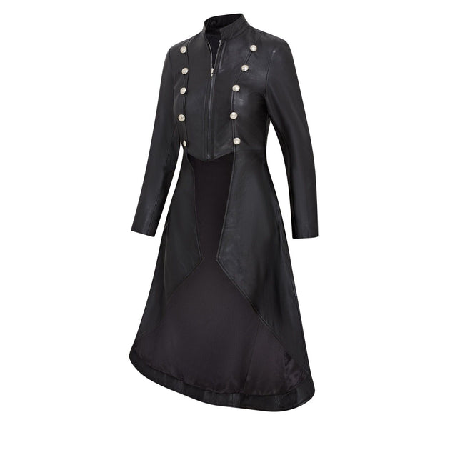 Infinity Atlanta Edwardian Leather Coat Black Large 4