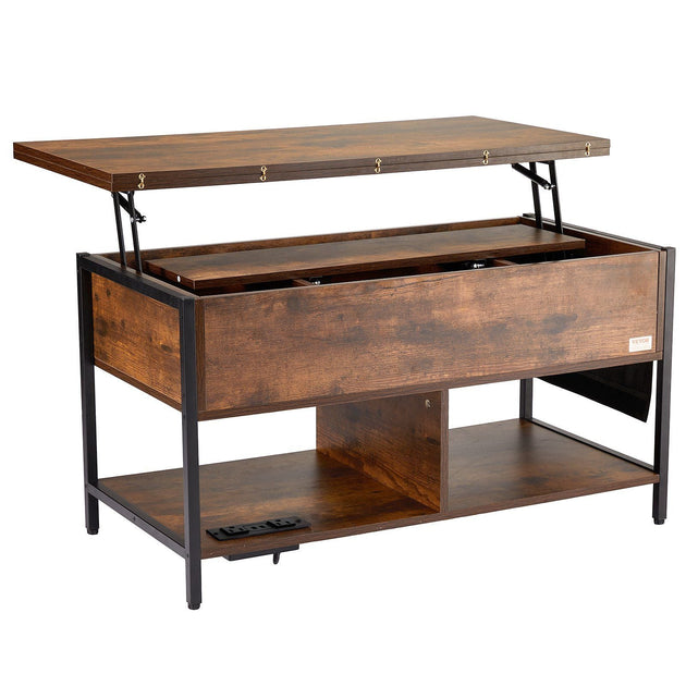 VVOR Lift Top Coffee Table Brown 39.4 in 4