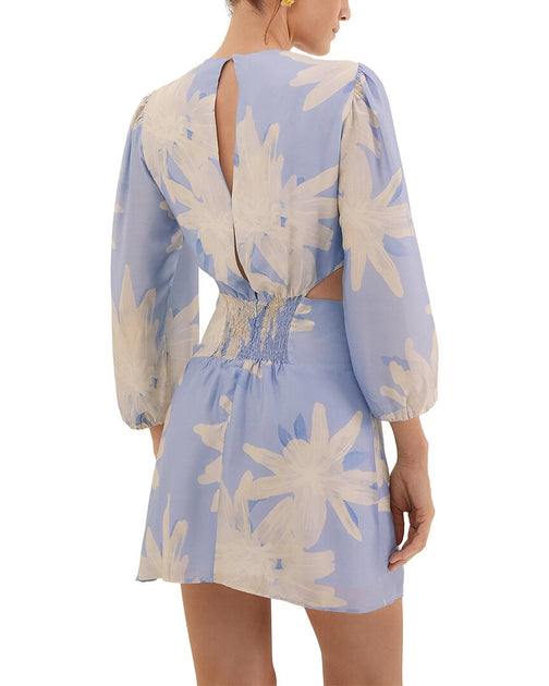 ViX Maliblue Nadi Silk-Blend Short Dress Blue XLarge 3
