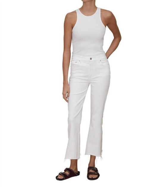 Le Jean Bella Crop Flare Jeans White 31 3