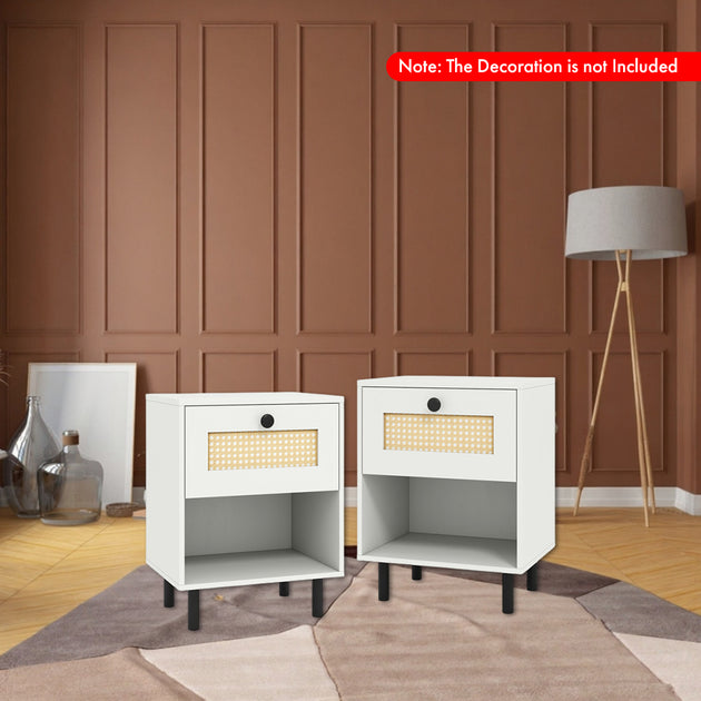 Hivvago Set of 2 End Table Oak 5