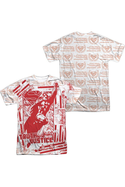 Gildan Superman Truth And Justice T-Shirt Red Large 2