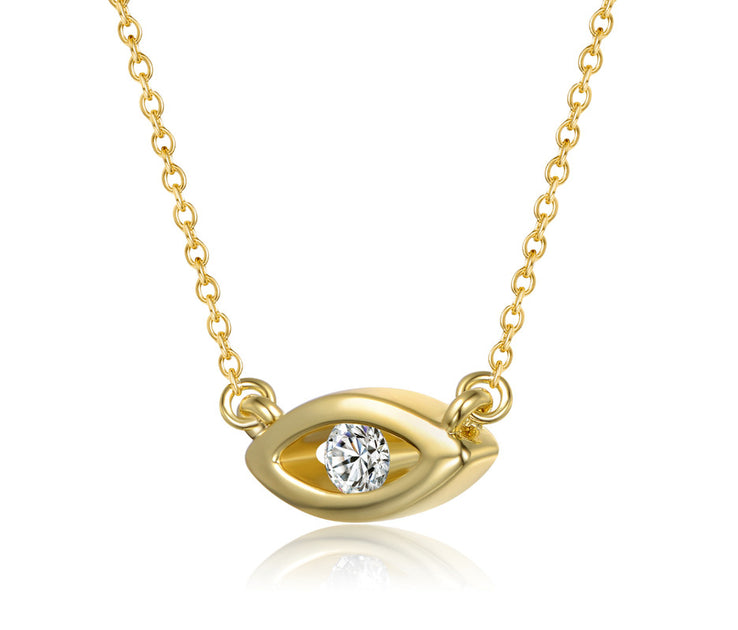 Rachel Glauber Evil Eye Pendant Necklace Silver 3