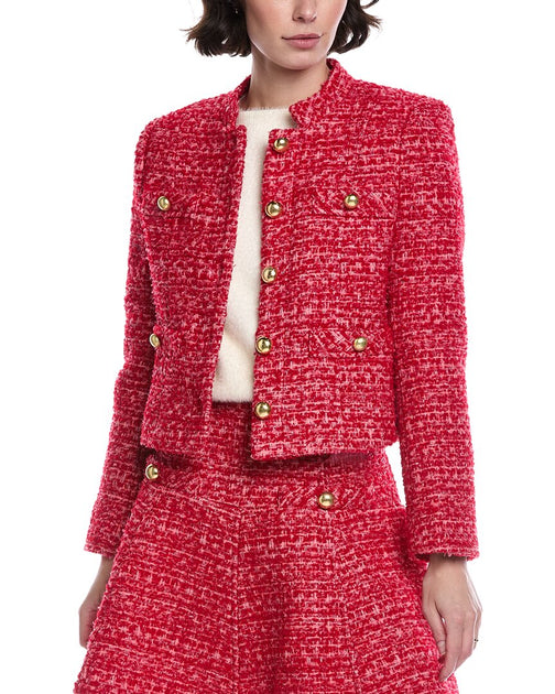 Stellah Wool-Blend Tweed Jacket Pink Small 2