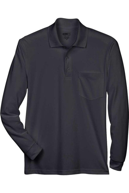 CORE365 Pinnacle Performance Polo Long Sleeve Blue 5XLarge 2