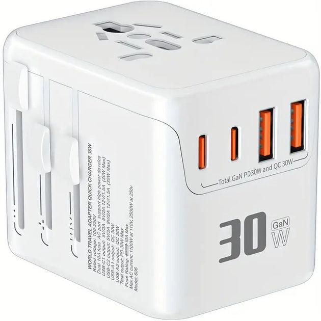 DIGIPOW 30W GaN Universal Reiseadapter Weiß 2