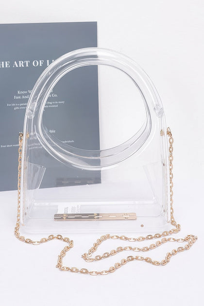 FASHNZFAB Clear Vision Acrylic Clutch Clear One Size 2