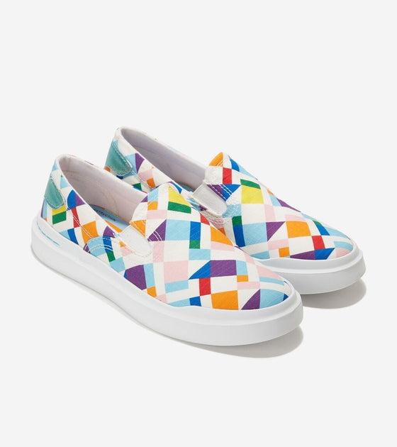 Cole Haan Grandpro Rally W28987 Multi Canvas Slip-On US 7.5 2