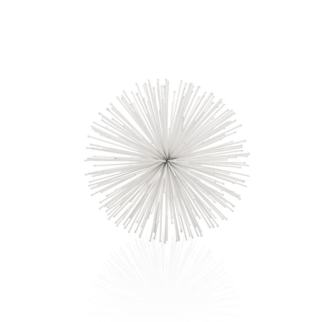 Hivvago Decorative Orb Tabletop Sculpture White 8in 4