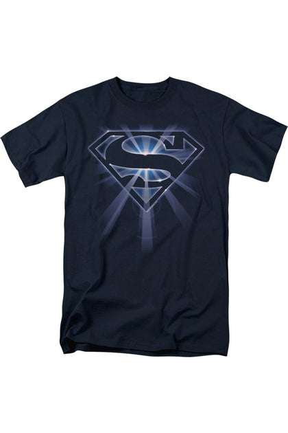 Gildan Superman Glowing Shield T-Shirt Blue XL 2